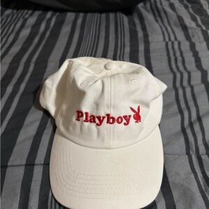PLAYBOY Kids White Cap with Red Logo